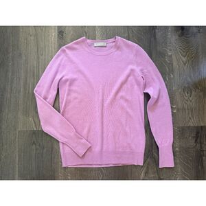 NEW Everlane 100% Cashmere Crew Purple Pink Fuschia Lightweight Sweater Top XS